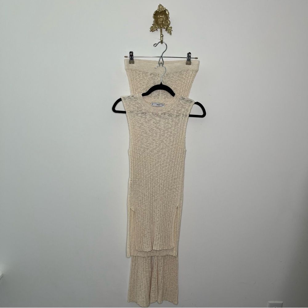 Mango Knit Top and Pant Set S